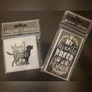 Dog Animal Lover Kitchen Refrigerator Magnets my favorite breed is rescued paws